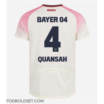 Bayer Leverkusen Jarell Quansah #4 Udebanetrøje 2025-26 Kortærmet Bayer Leverkusen Jarell Quansah #4 Udebanetrøje 2025-26 Kortærmet